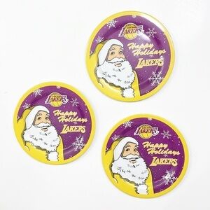 Los Angeles Lakers Happy Holidays Santa Christmas plates - 3 pack